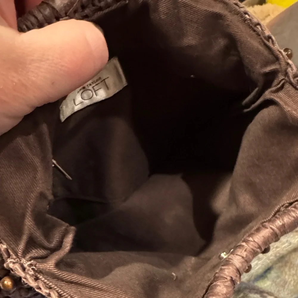 LOFT Dark Brown Handcrafted hand Bag